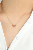 925 Sterling Silver Bow Necklace - Trendsi