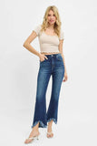 RISEN Full Size High Rise Crop Bootcut Fray Hem Jeans Plus Size - Trendsi - Flyclothing LLC