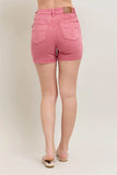 Judy Blue Pink Back Pkt Embroidery Shorts - Trendsi - Flyclothing LLC