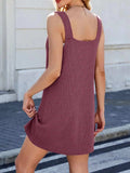 V-Neck Wide Strap Overalls Dress - Trendsi - Flyclothing LLC