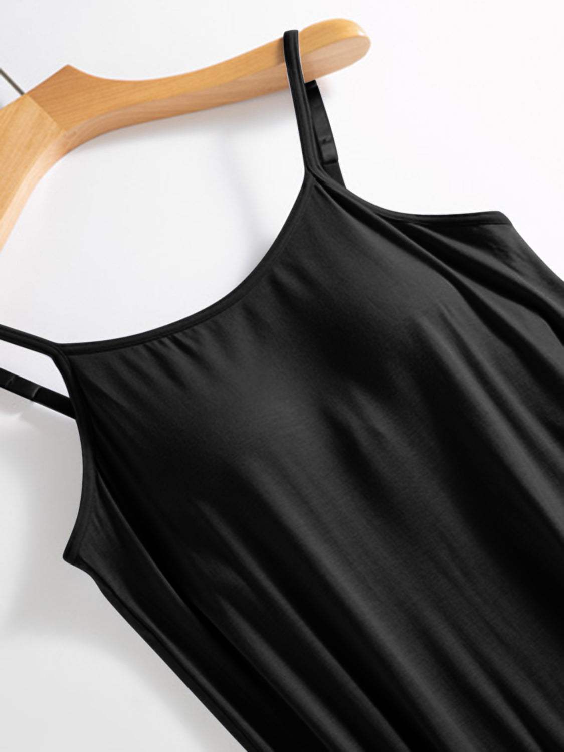 Scoop Neck Midi Cami Dress with Bra - Trendsi - Flyclothing LLC