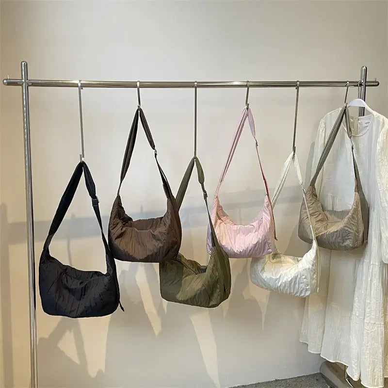 Pleated Dumpling Crossbody Bag - Trendsi - Flyclothing LLC