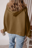 Pocketed Half Zip Dropped Shoulder Hoodie - Trendsi - Flyclothing LLC