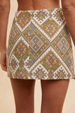 Annie Wear Ethic Woven Jacquard Wrap Mini Skirt - Trendsi - Flyclothing LLC