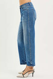 RISEN Slouchy Cropped Barrel Jeans - Trendsi - Flyclothing LLC