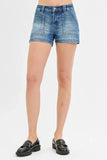 RISEN Low Rise Patched Pocket Shorts - Trendsi