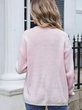 Angel Wings Flower Open Front Long Sleeve Cardigan - Trendsi