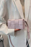 Zenana Vegan Leather Woven Crossbody Bag - Trendsi - Flyclothing LLC