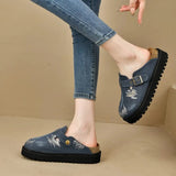 Round Toe Platform Loafers - Trendsi