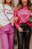 XOXO Round Neck Drop Shoulder Sweater - Trendsi - Flyclothing LLC