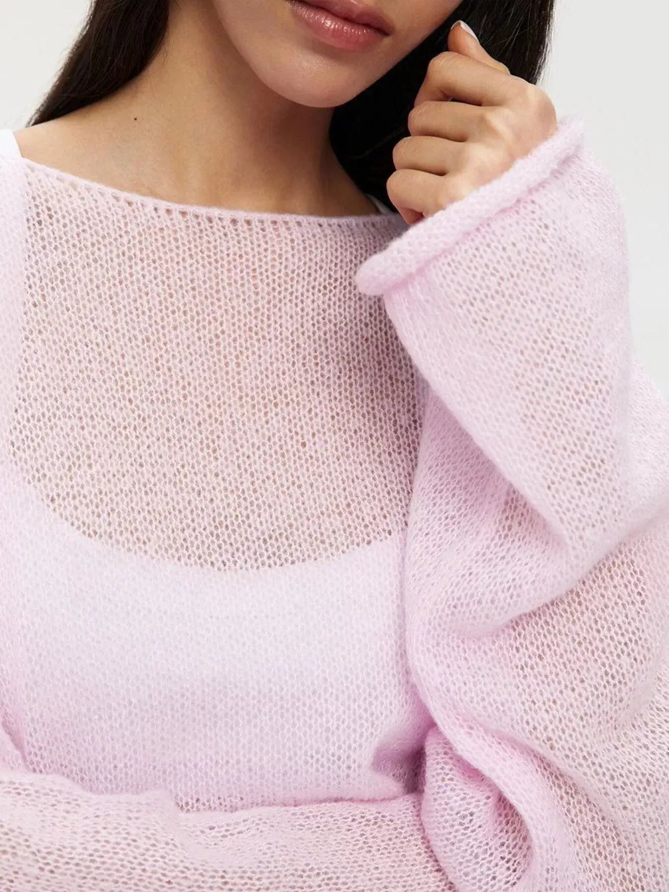 Boat Neck Dropped Shoulder Sweater - Trendsi - Flyclothing LLC