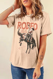 Cowboy Graphic Round Neck Short Sleeve T-Shirt - Trendsi - Flyclothing LLC