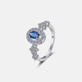 925 Sterling Silver Moissanite Ring - Trendsi - Flyclothing LLC