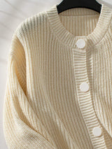 Button Down Long Sleeve Cardigan - Trendsi - Flyclothing LLC