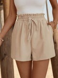 Tied Elastic Waist Shorts with Pockets Trendsi