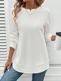 Round Neck Long Sleeve T-Shirt - Trendsi