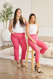 RFM Crop Dylan Full Size Tummy Control High Waist Raw Hem Jeans - Trendsi