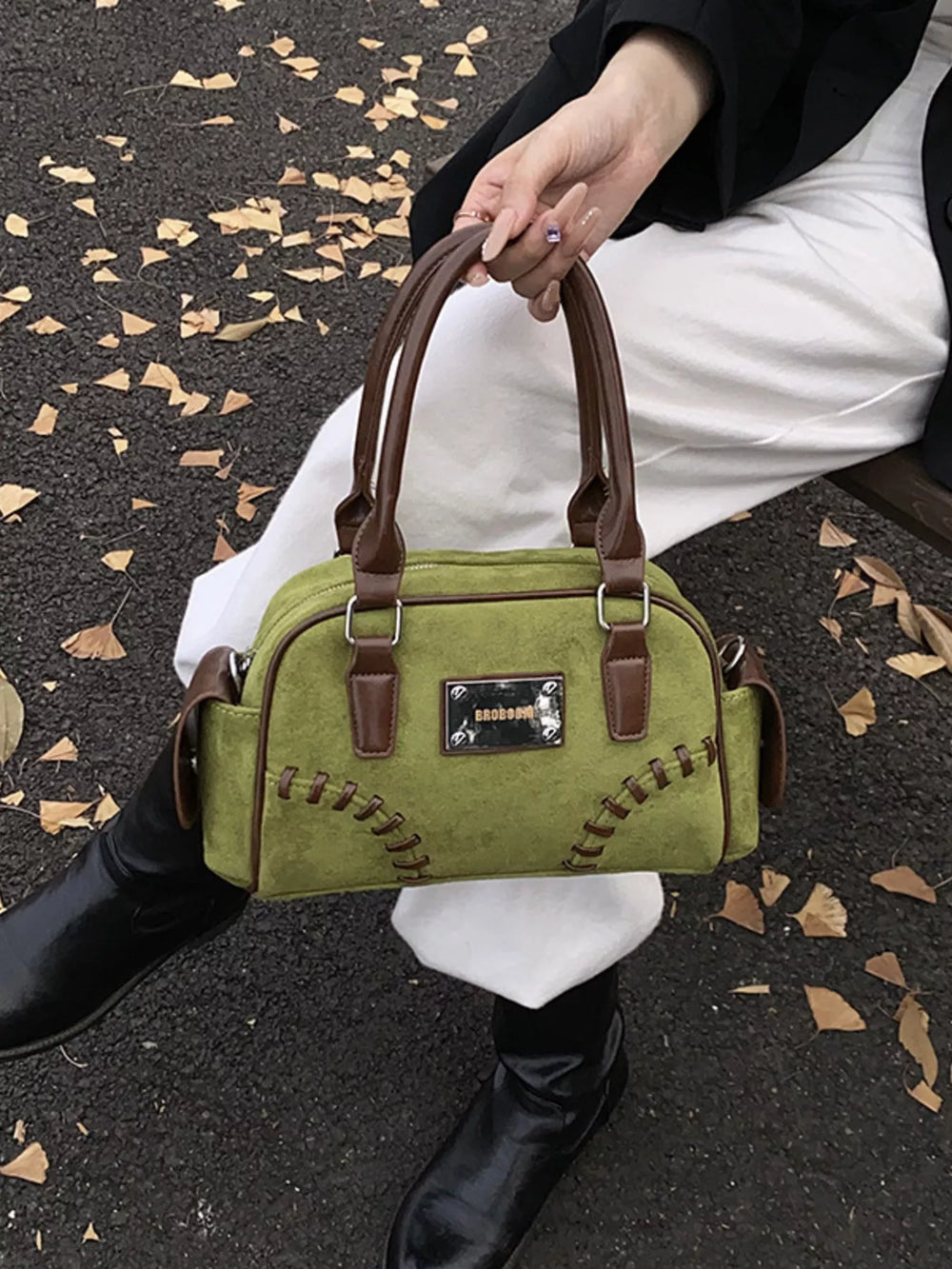 Vintage Top Handle Crossbody Bag - Trendsi - Flyclothing LLC