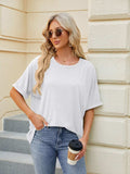 Florira Round Neck Half Sleeve T-Shirt - Trendsi - Flyclothing LLC