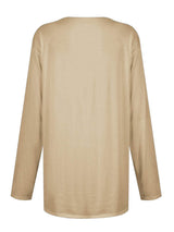 Full Size Pocketed Round Neck Long Sleeve T-Shirt - Trendsi - Flyclothing LLC