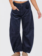 Corduroy Wide Leg Pants - Trendsi - Flyclothing LLC