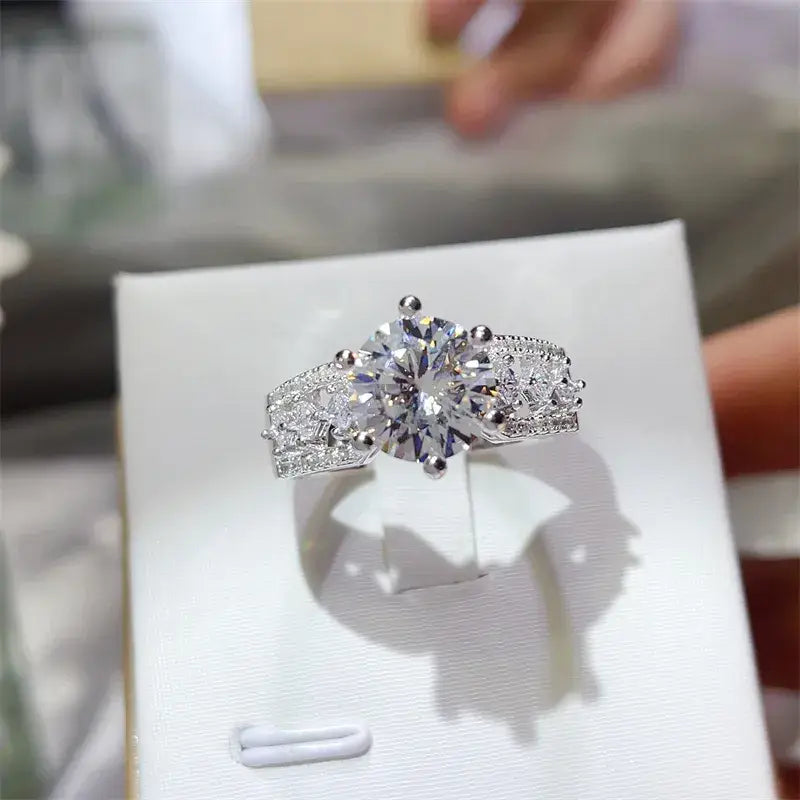 3 Carat 925 Sterling Silver Moissanite Ring - Trendsi - Flyclothing LLC