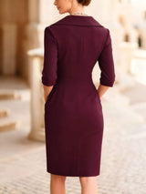 Surplice Long Sleeve Dress - Trendsi - Flyclothing LLC