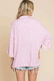 Culture Code Button Up Drop Shoulder Slit Shirt - Trendsi - Flyclothing LLC