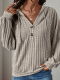 Perfee Drawstring Long Sleeve Hoodie - Trendsi