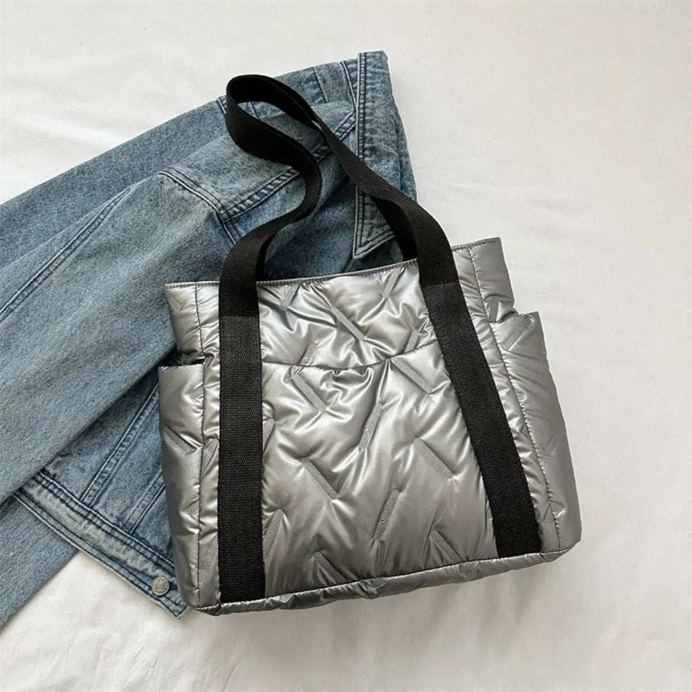 Polyester Tote Bag with Zipper - Trendsi - Flyclothing LLC