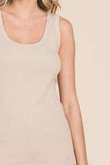 Culture Code Full Size Ribbed Scoop Neck Tank - Trendsi - Flyclothing LLC