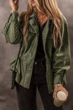 Zip Up Long Sleeve Jacket - Trendsi