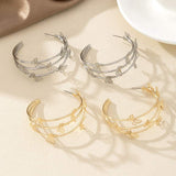 Fashion Sweet Double Layer Butterfly Stud Earrings & Hoop Earrings, Hollow Out Unique Design Women Earrings, High-End Temperament Stud Ear Jewelry - My Store - Flyclothing LLC