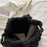 Drawstring Bubble Texture Tote Bag - Trendsi - Flyclothing LLC
