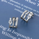 Moissanite 925 Sterling Silver Earrings - Trendsi - Flyclothing LLC