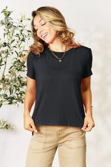 Basic Bae Bamboo Full Size Round Neck Short Sleeve T-Shirt Plus Size - Trendsi - Flyclothing LLC