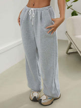 Drawstring Wide Leg Pants - Trendsi - Flyclothing LLC