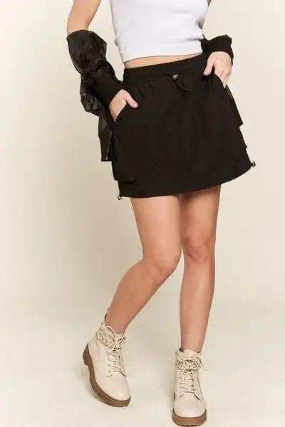 ADORA Drawstring Skort with Pockets - Trendsi - Flyclothing LLC