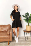Mandy V-Neck Flounce Sleeve Tiered Dress - Trendsi - Flyclothing LLC