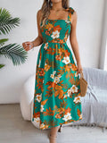 Smocked Floral Tie Shoulder Cami Dress - Trendsi