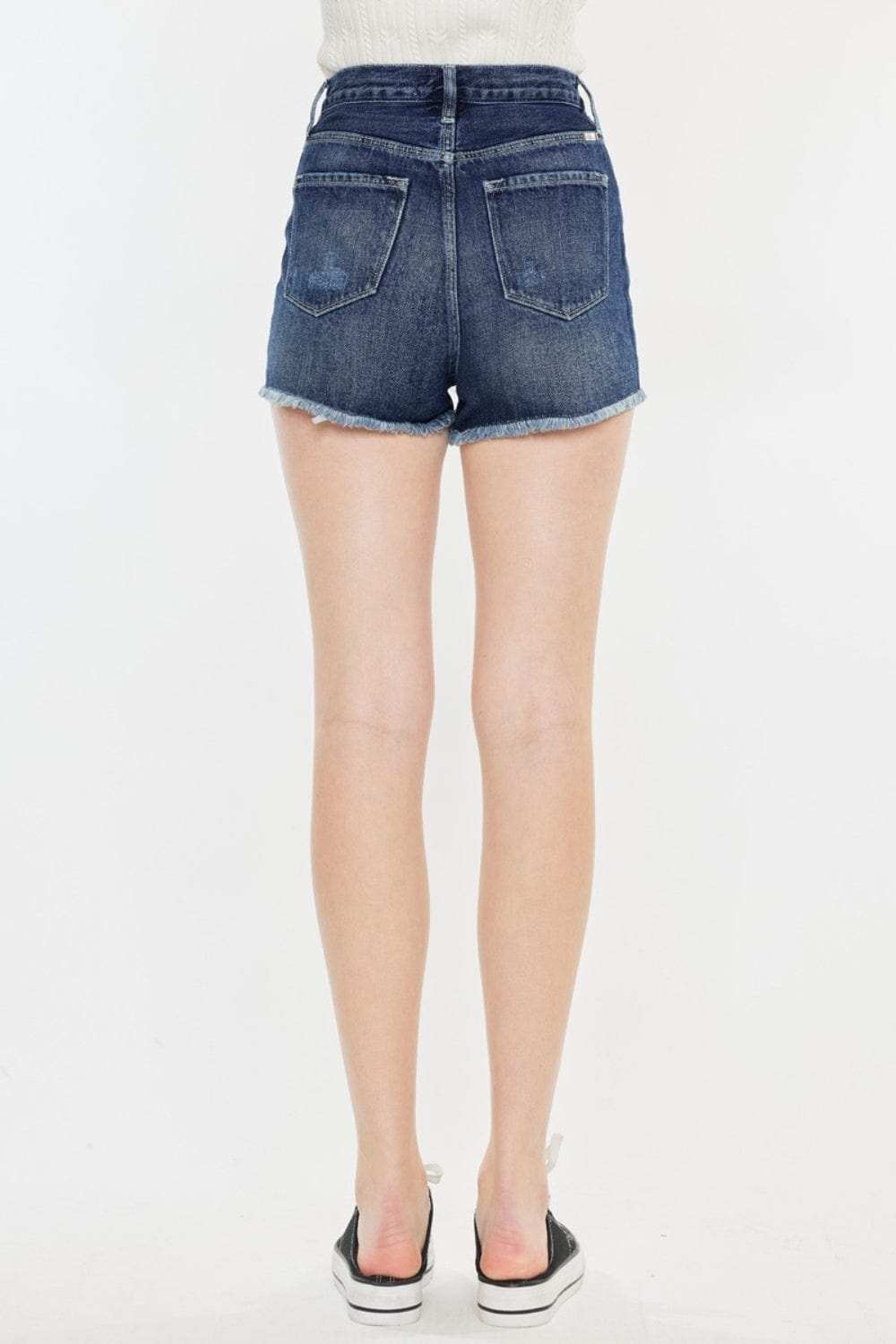 Kancan Raw Hem Button Fly Denim Shorts - Trendsi - Flyclothing LLC
