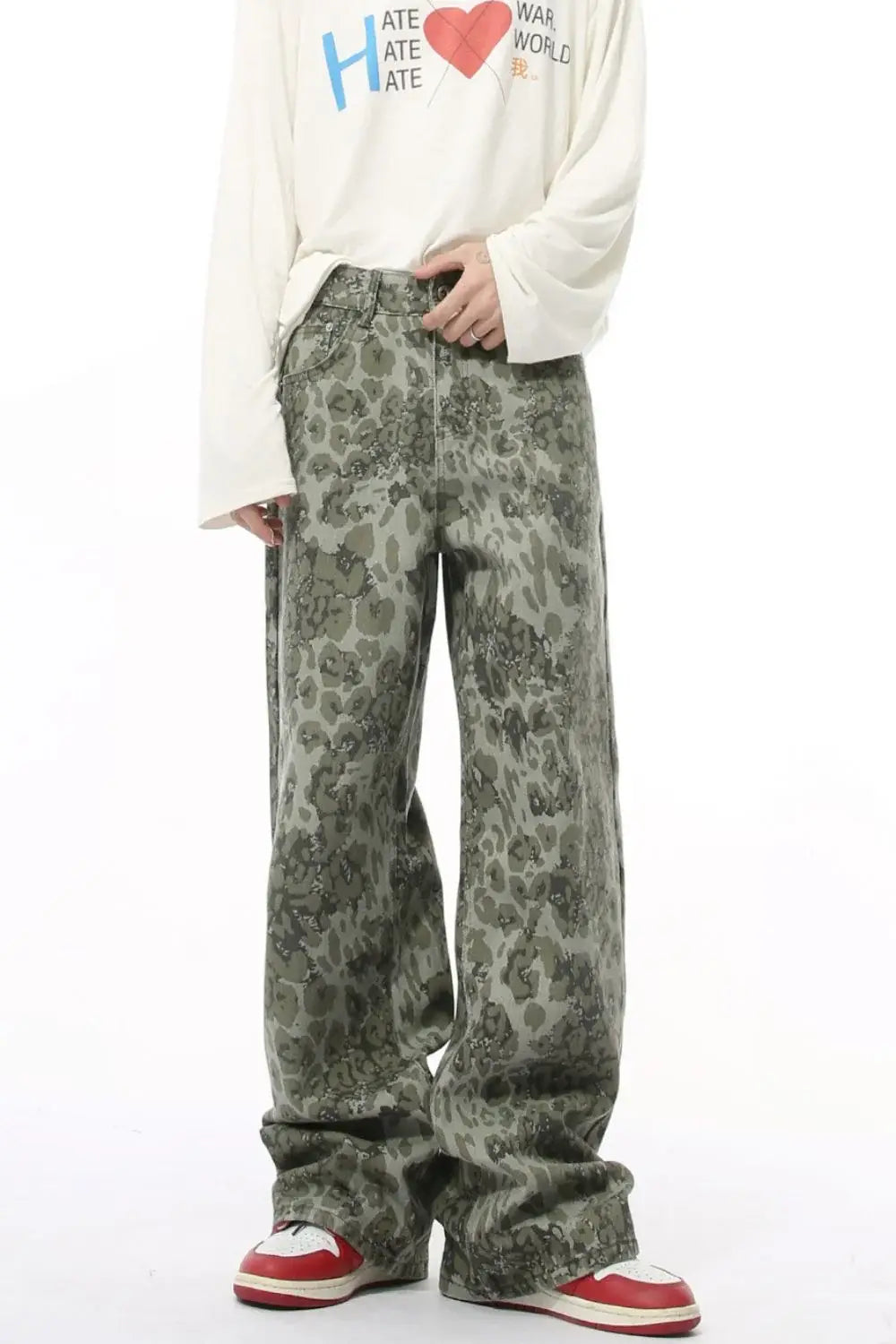 Camouflage Jeans with Pockets - Trendsi - Flyclothing LLC