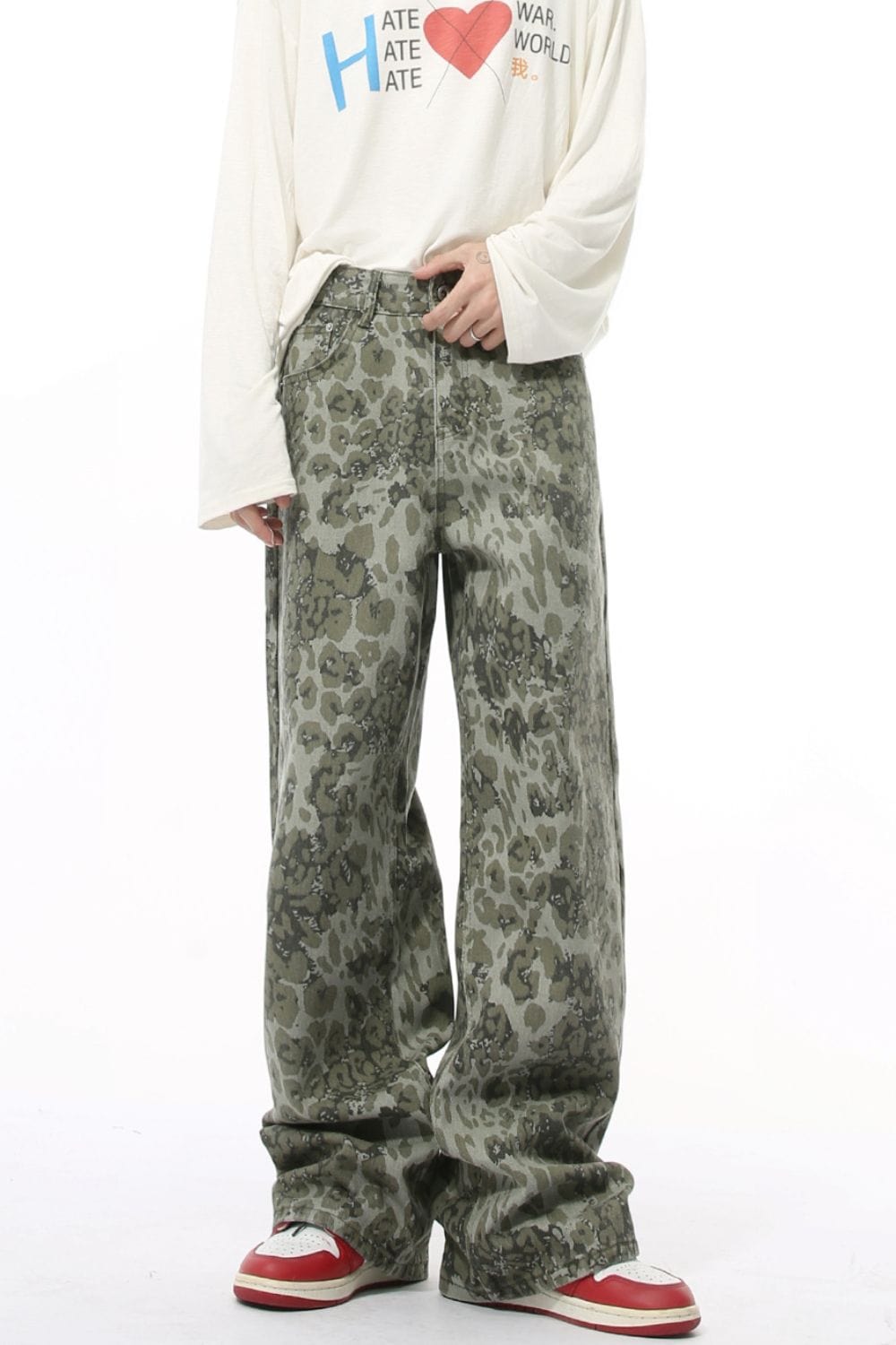 Camouflage Jeans with Pockets - Trendsi