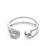 Zircon Double Band Open Ring - Trendsi - Flyclothing LLC