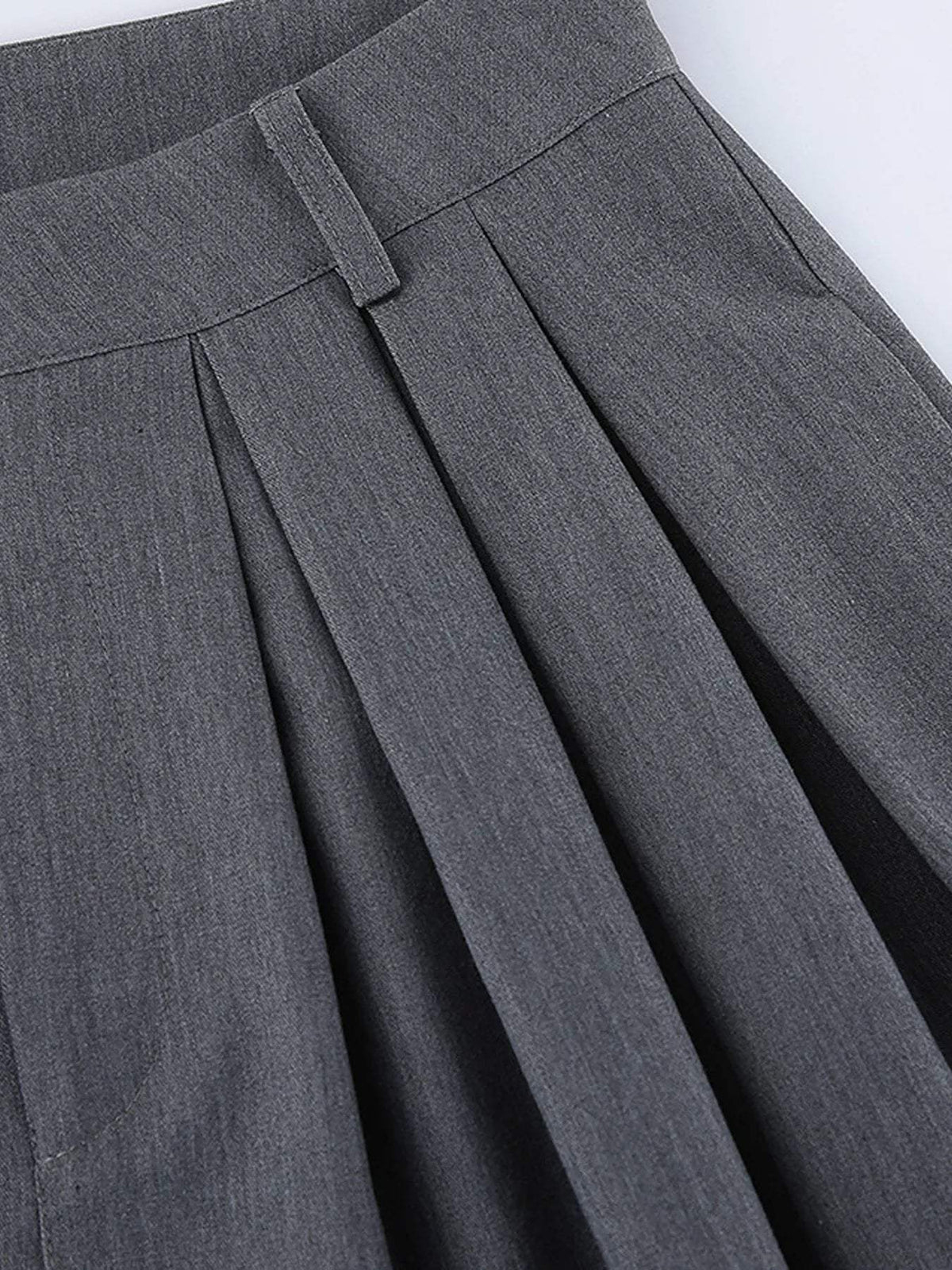 High-Waisted Wide-Leg Pleated Pants - Trendsi - Flyclothing LLC