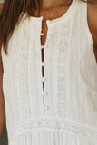Half Button Sleeveless Mini Dress - Trendsi - Flyclothing LLC