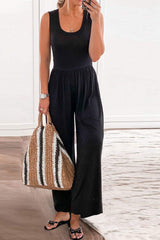 Full Size Scoop Neck Wide Strap Jumpsuit - Trendsi - Flyclothing LLC