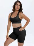 Scoop Neck Wide Strap Top and Shorts Active Set - Trendsi - Flyclothing LLC