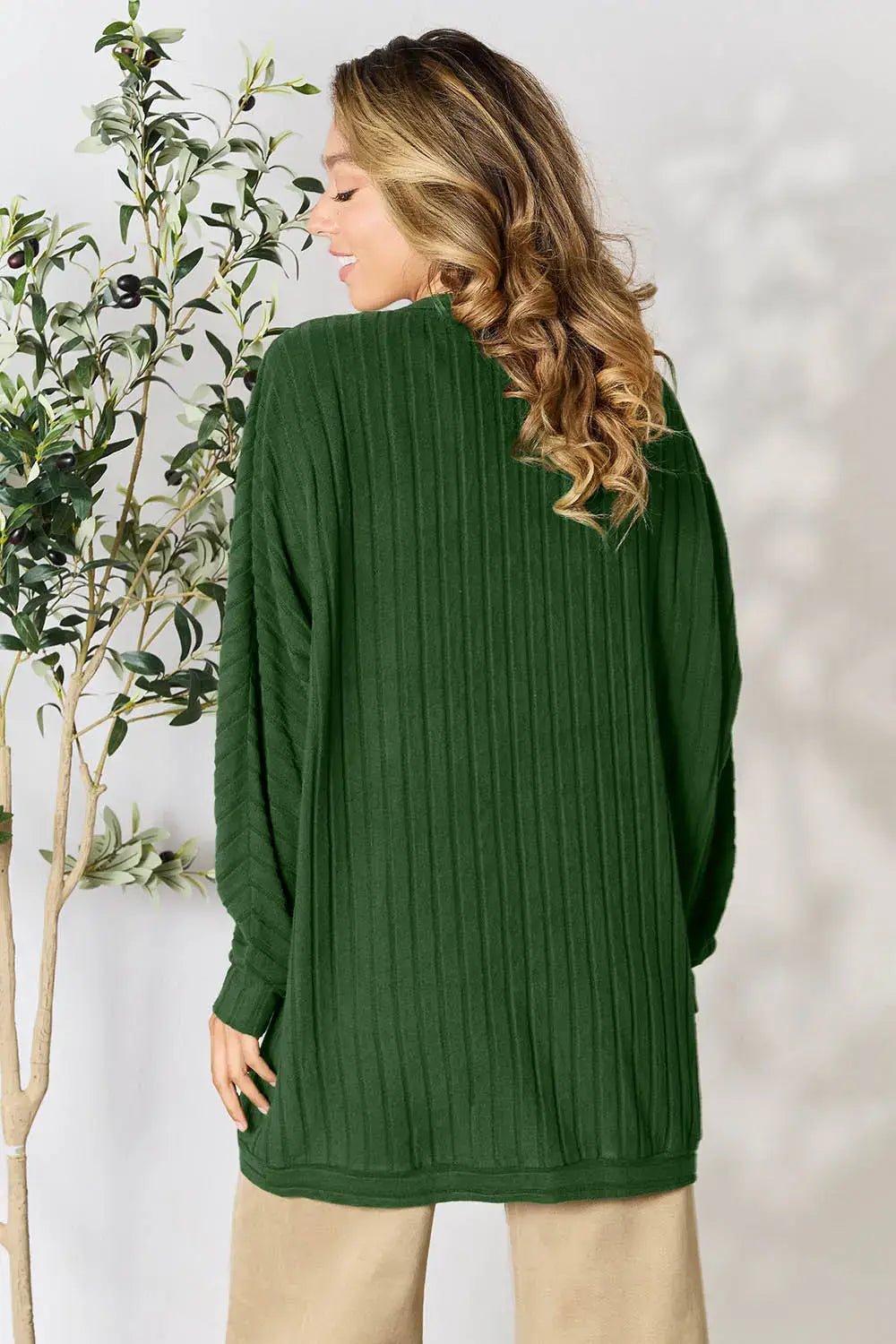 Basic Bae Full Size Ribbed Cocoon Cardigan - ShopBasicbae - Flyclothing LLC