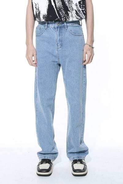 Jeans with Pockets - Trendsi - Flyclothing LLC